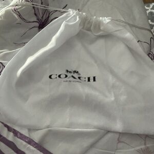 Coach White drawstring Storage Bag